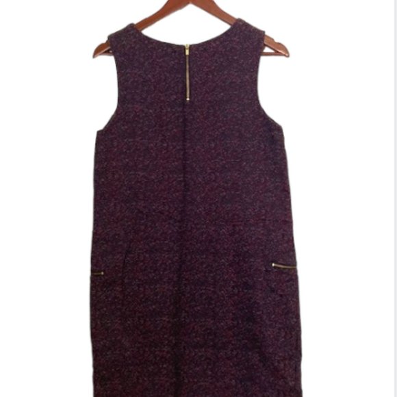 Dark Purple & Navy TWEED Shift Dress with POCKETS - Merona - Size M - Picture 9 of 13